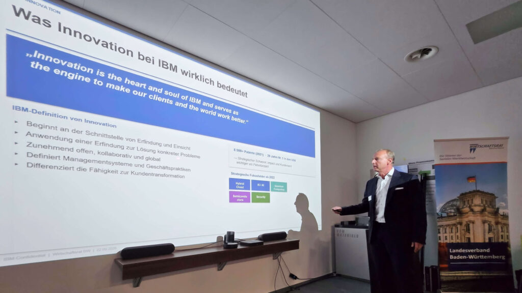 Jürgen Braun, Vice President und Senior Partner der IBM, berichtet über Historie und Innovationen bei IBM